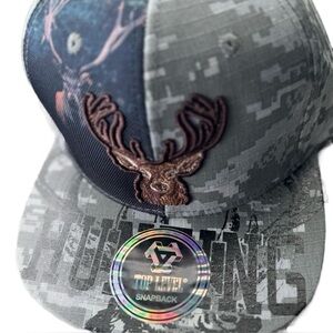 Gray Camo Snapback Hat